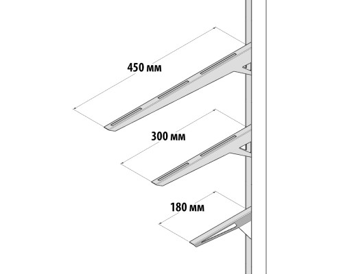Кронштейн облегчённый 180 (правый)